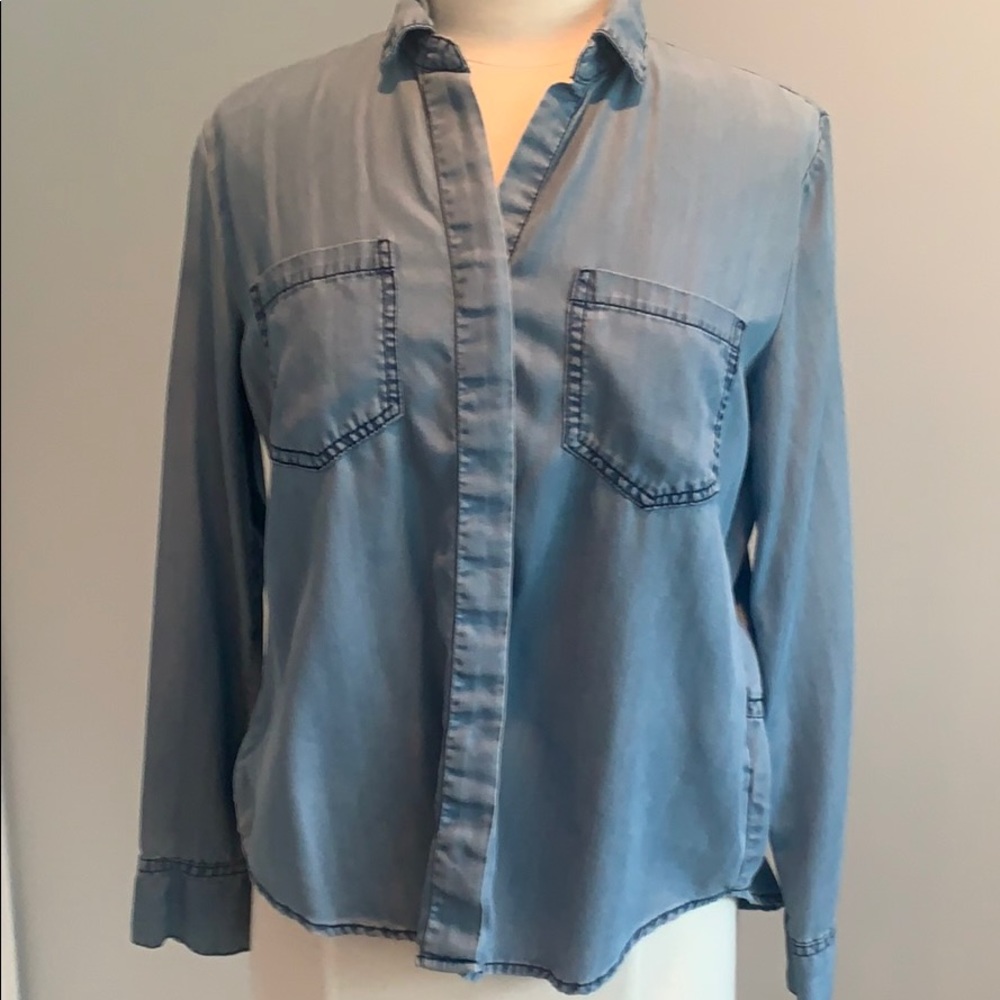 Soft denim blouse